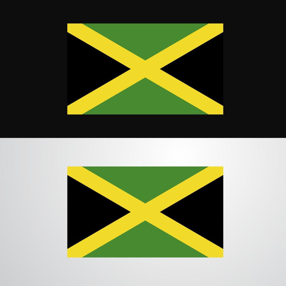 diseño de banner de bandera de jamaica vector