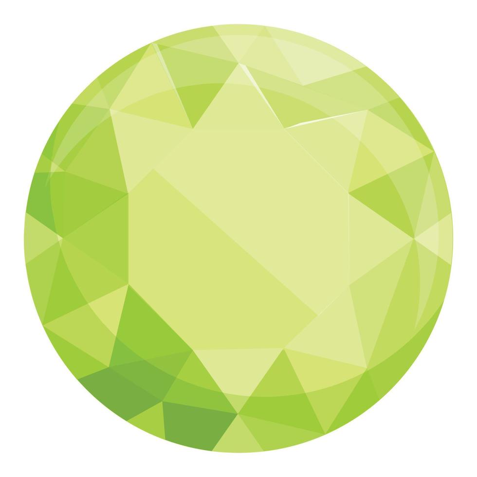 vector de dibujos animados de icono de zafiro verde. gema de cristal