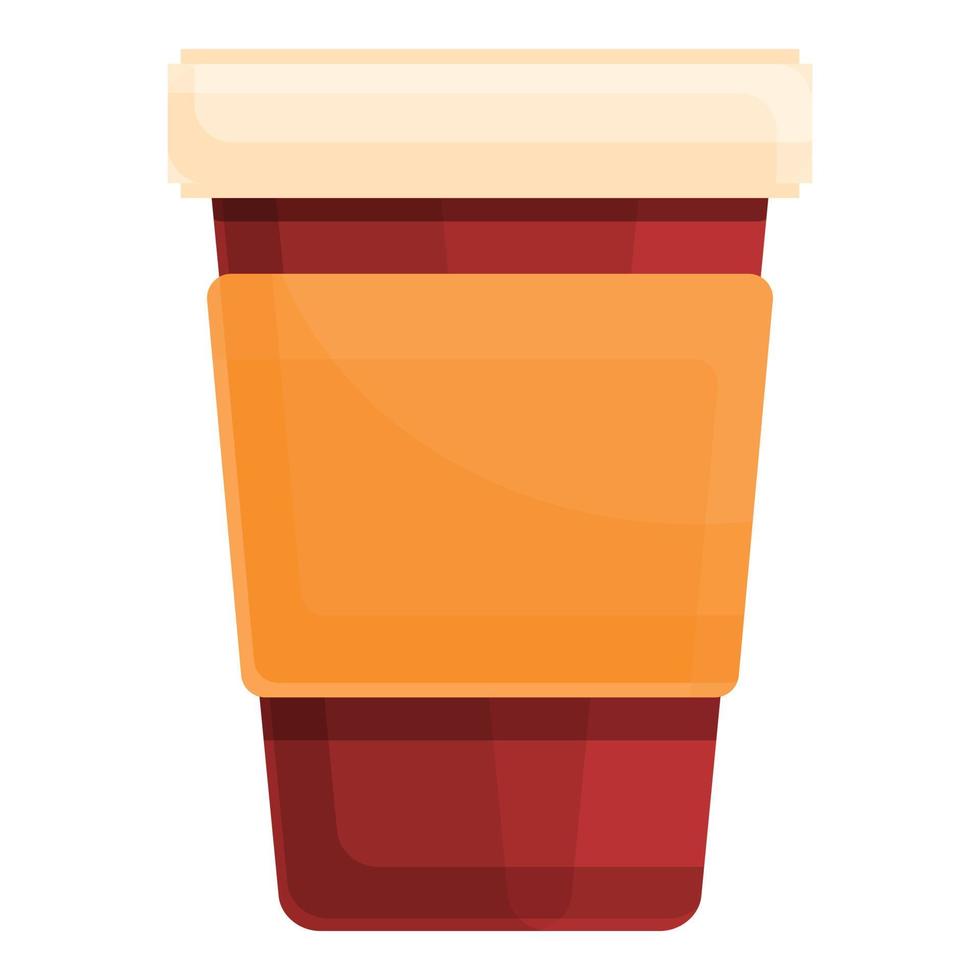 icono de café para llevar, estilo de dibujos animados vector