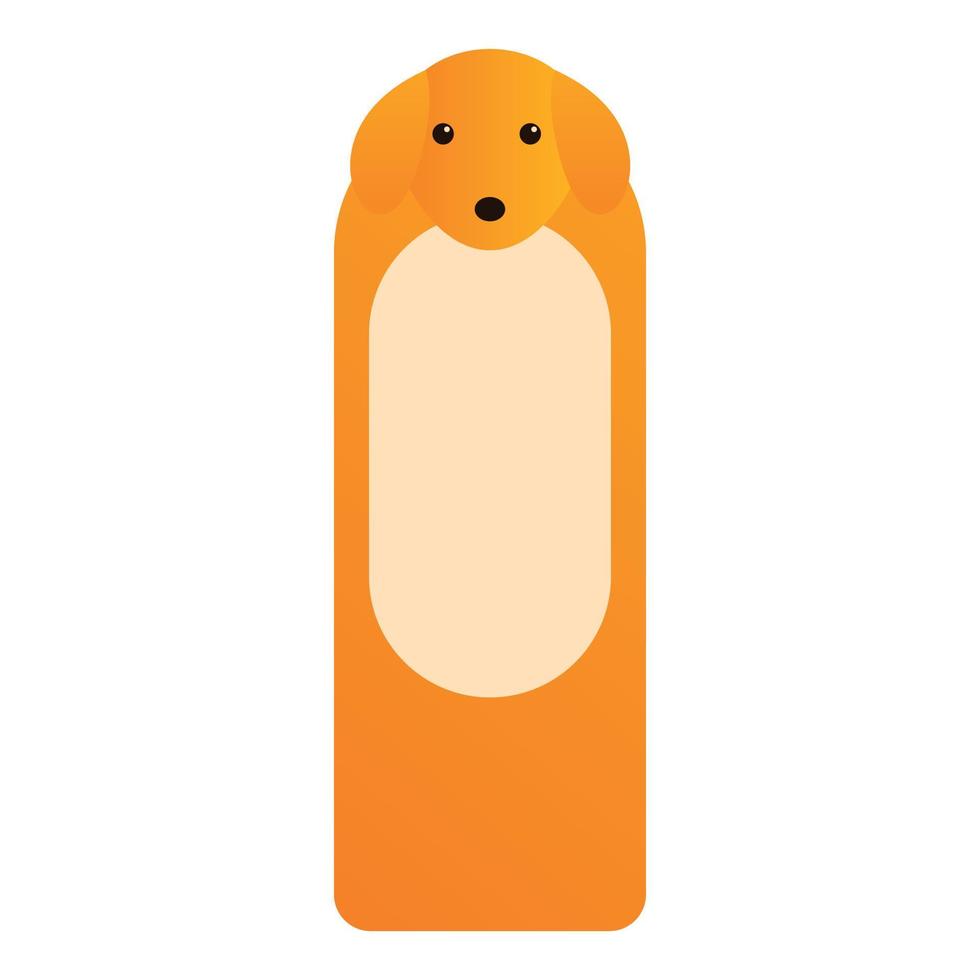 Bookmark with a dog icon, cartoon style vector