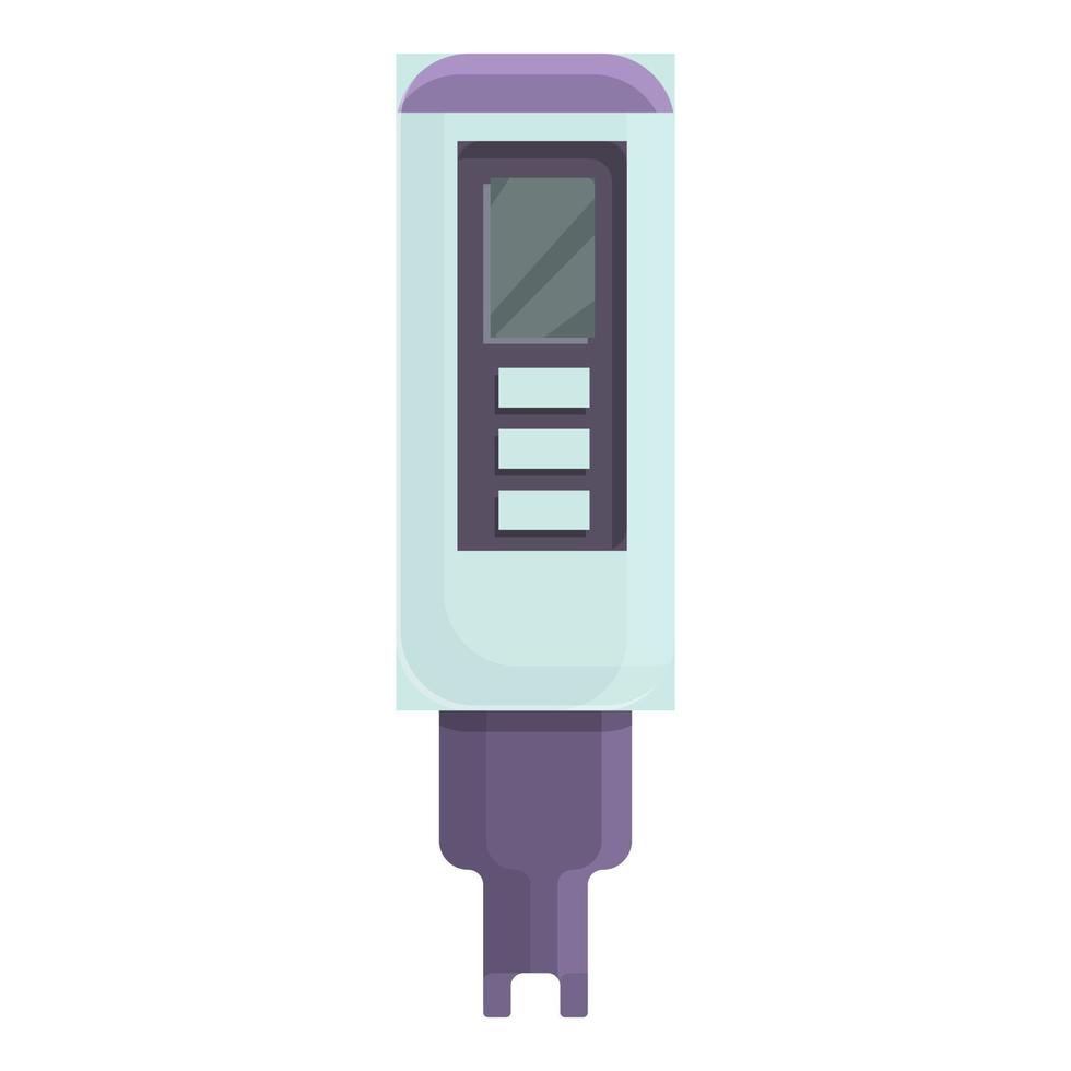 Ph meter level icon, cartoon style vector