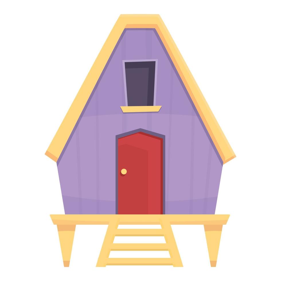 Home bungalow icon cartoon vector. Sea cottage vector