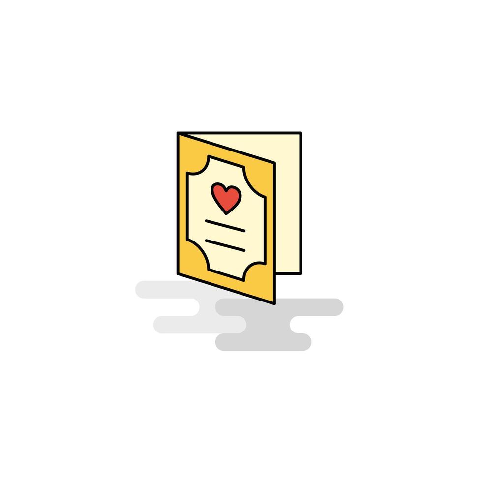 vector de icono de tarjeta de día de san valentín plano