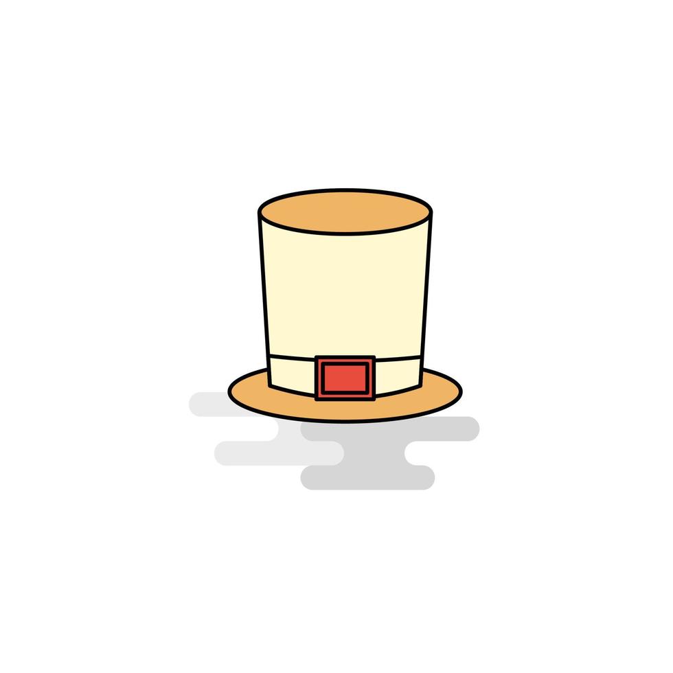 Flat Magician hat Icon Vector
