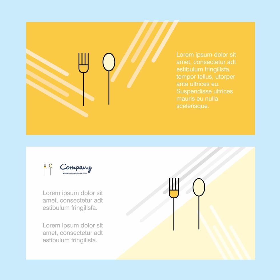 Fork and spoon abstract corporate business banner template horizontal advertising business banner vector