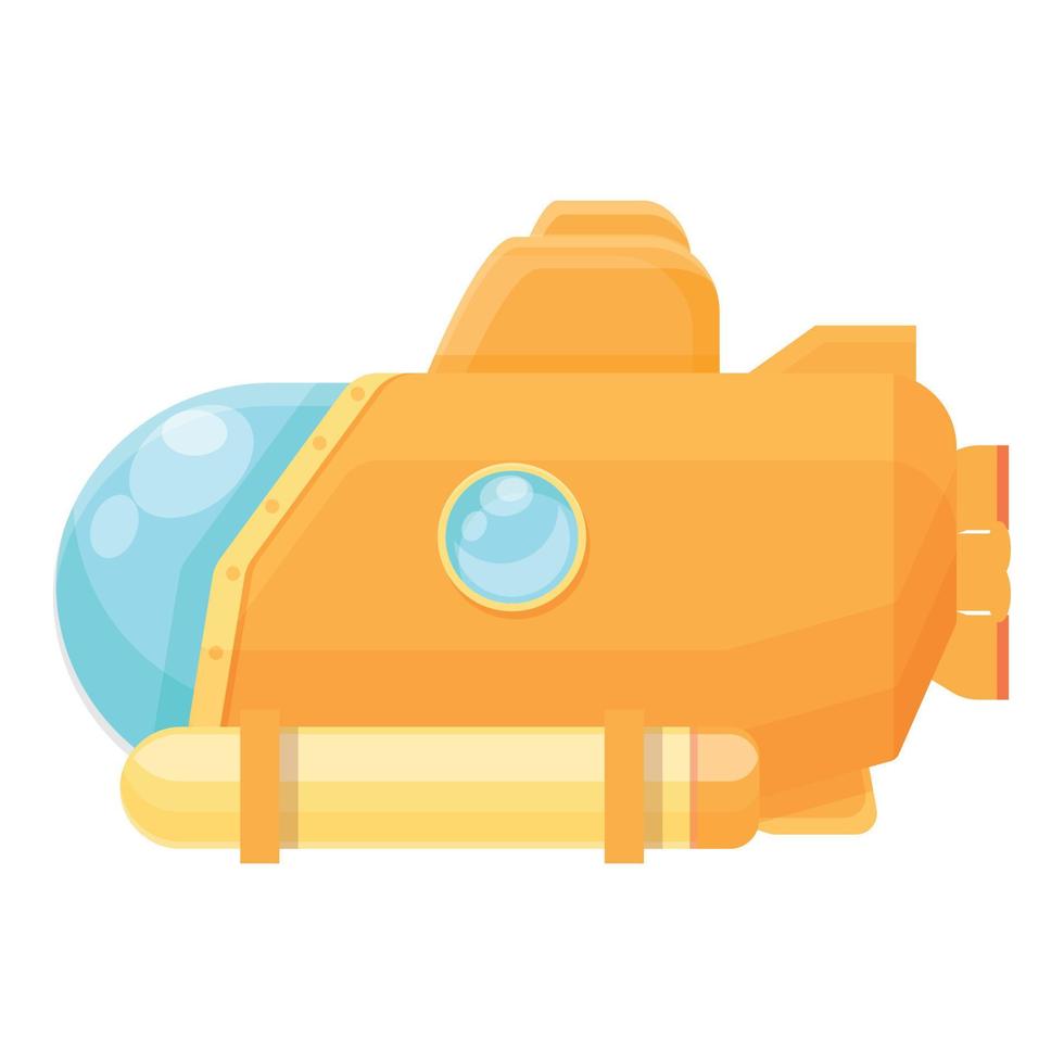 icono de submarino de guardia, estilo de dibujos animados vector