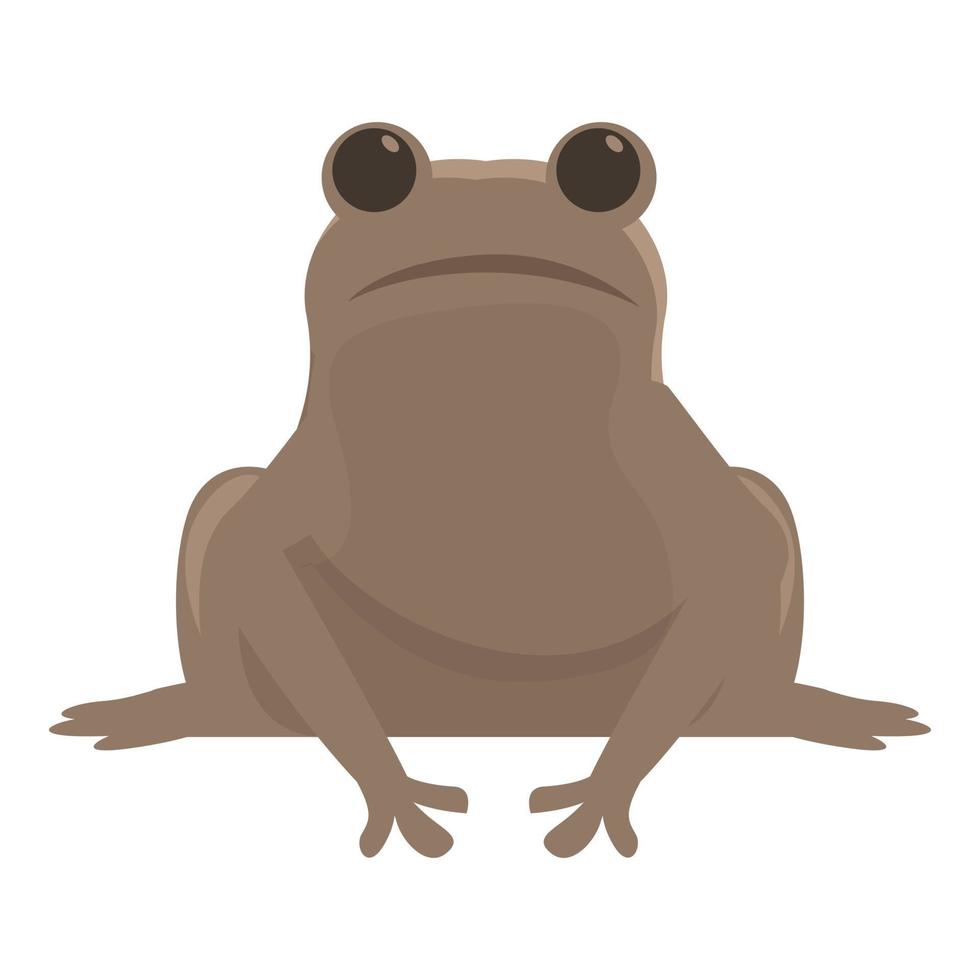 Brown frog icon cartoon vector. Cute animal vector