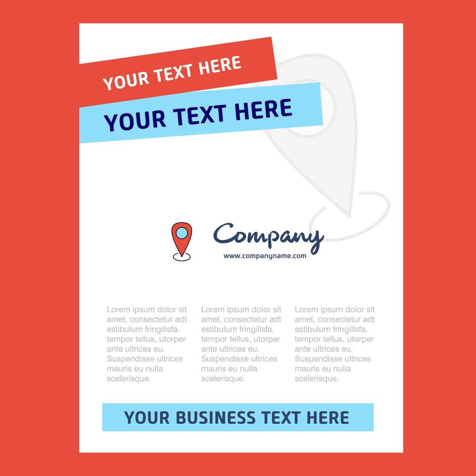 Location Title Page Design for Company profile annual report presentations leaflet Brochure Vector Background