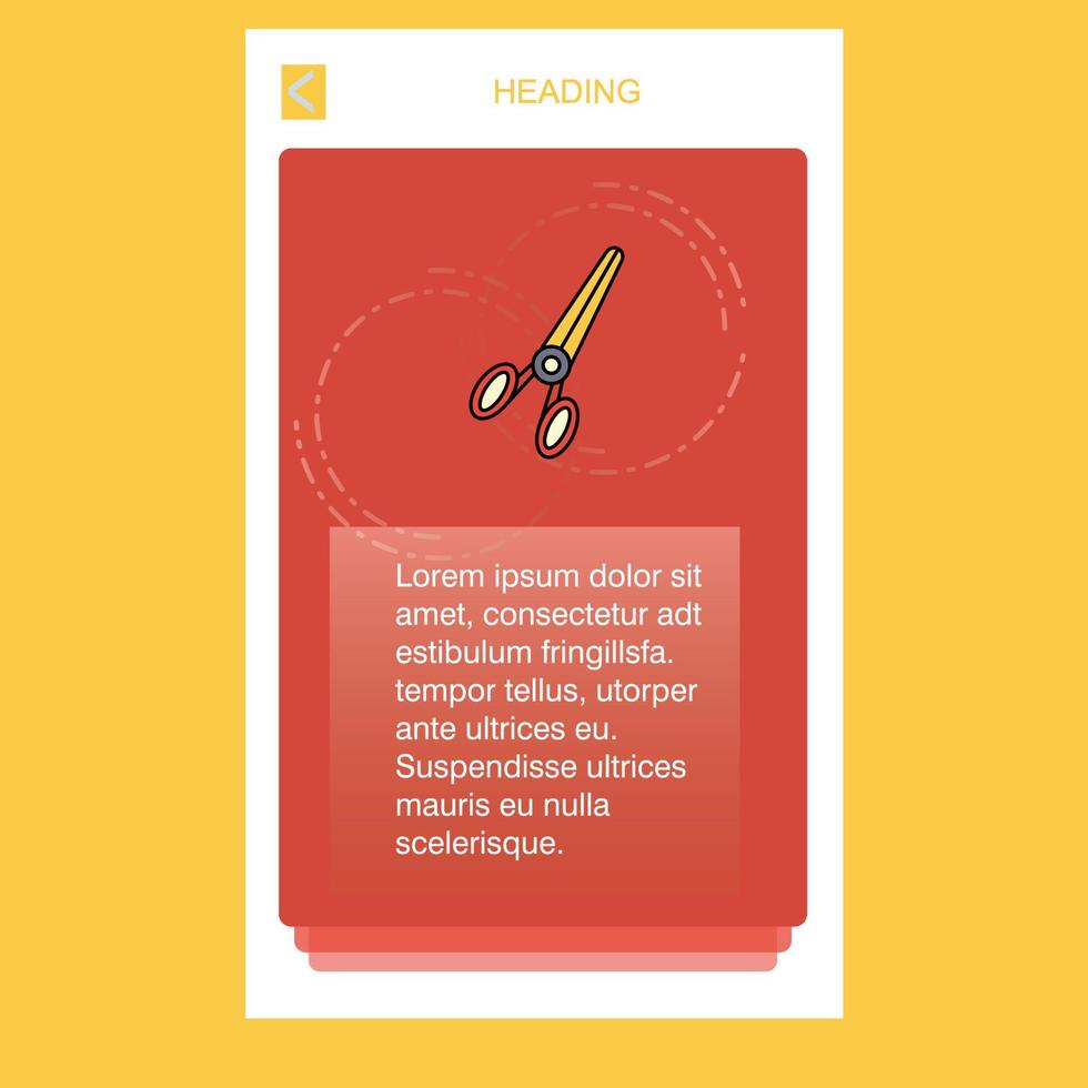 Scissor mobile vertical banner design design Vector 14348607 Vector Art