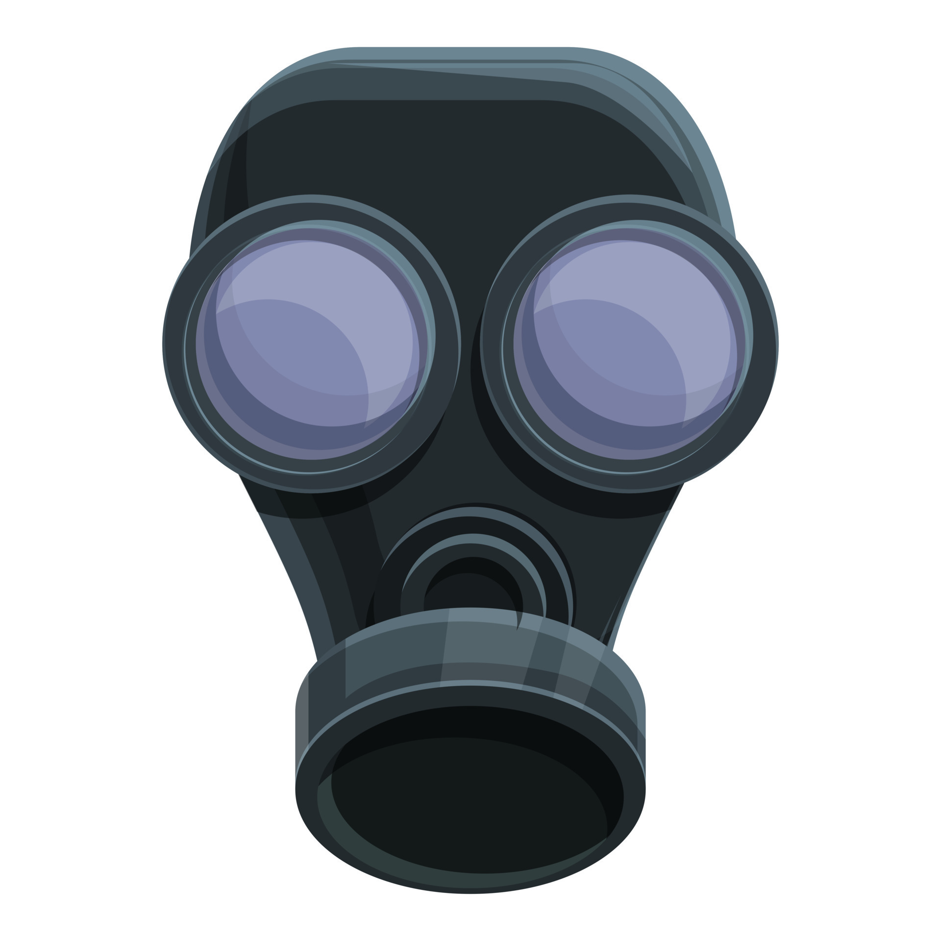 Air gas mask icon, cartoon style 14348663 Vector Art at Vecteezy