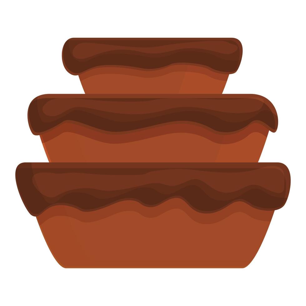 Chocolate cake icon cartoon vector. Cocoa candy vector