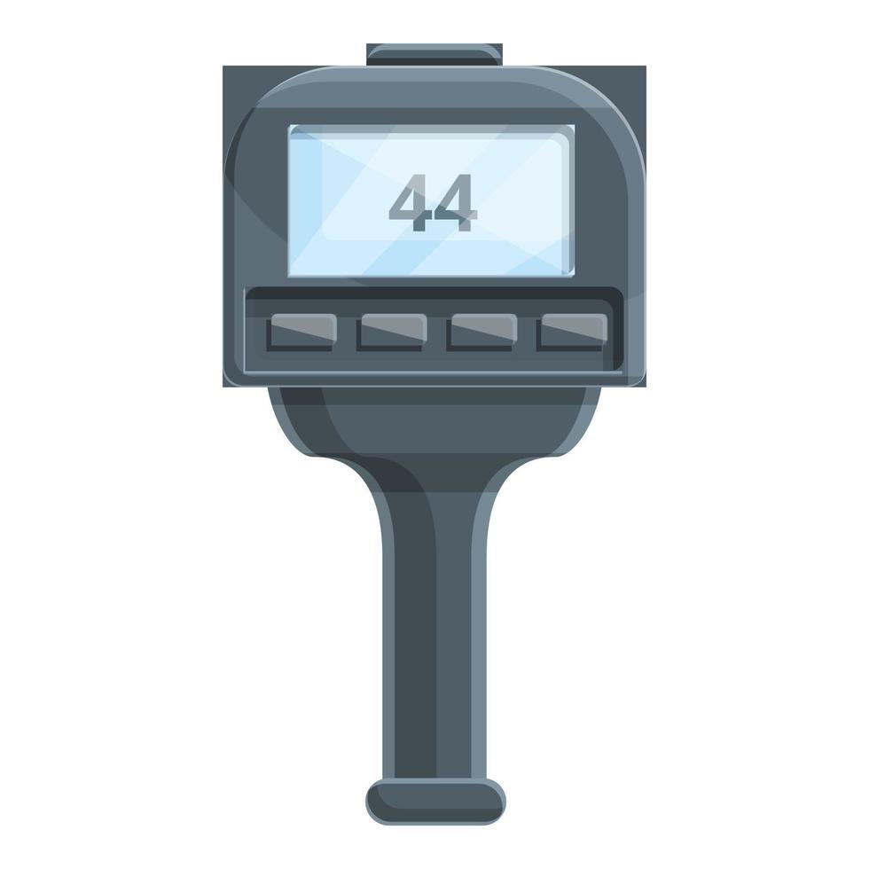 Speed radar detect icon, cartoon style vector