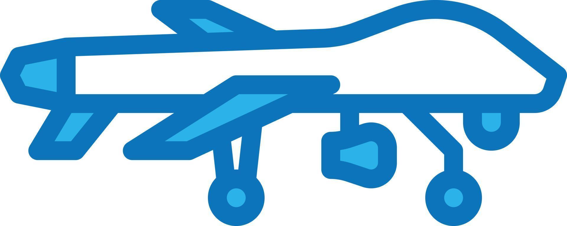 uav unmanned aerial vehicle ai - blue icon vector