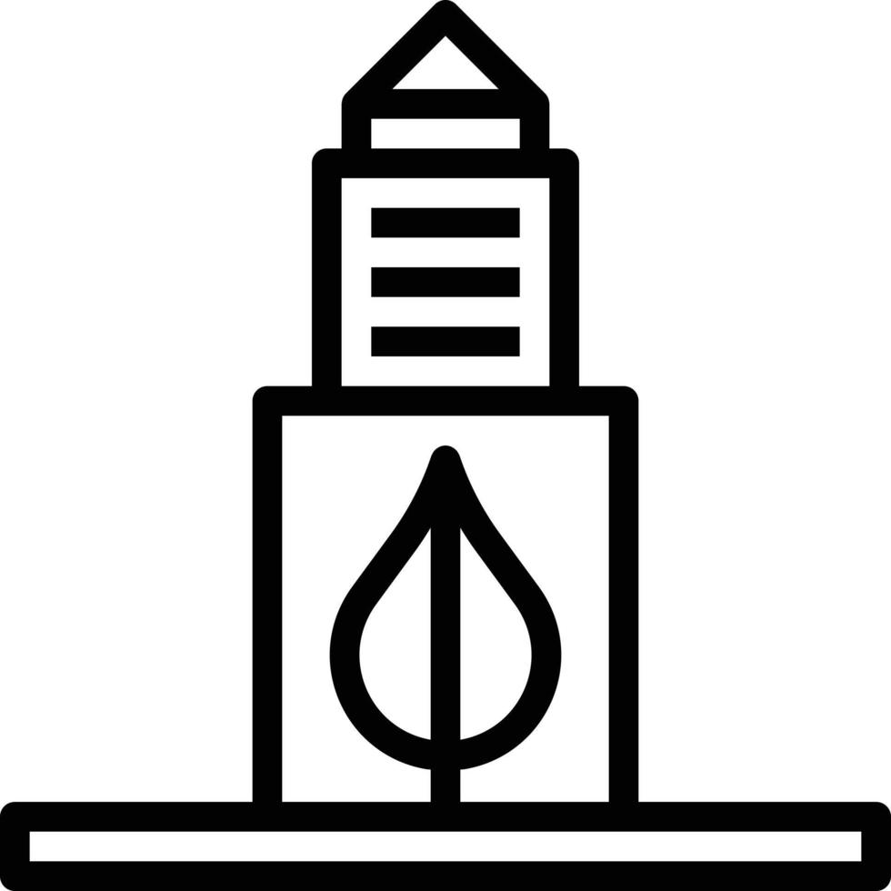 building ecological green clean ecology - outline icon vector