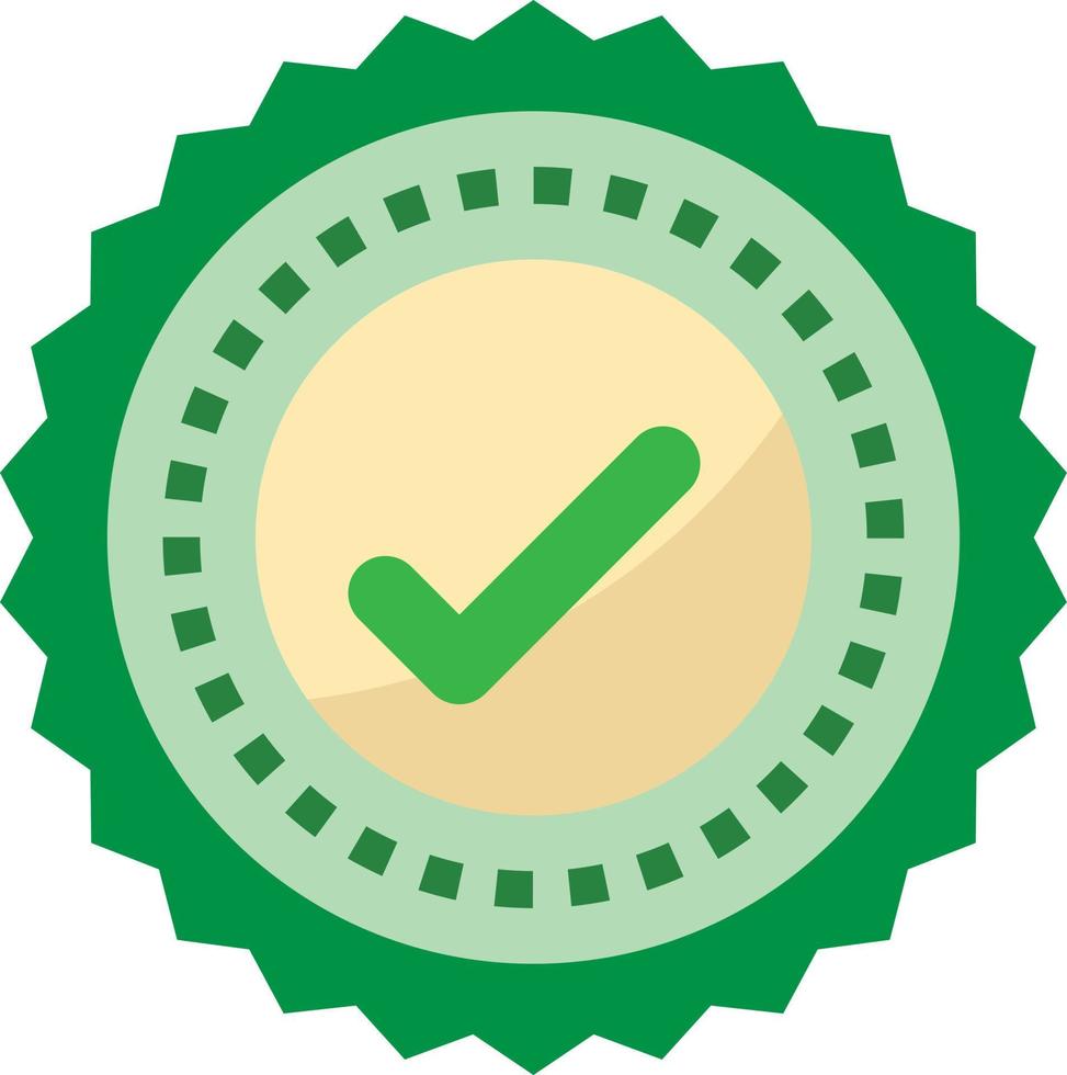 approval stamp document badge banking - flat icon vector
