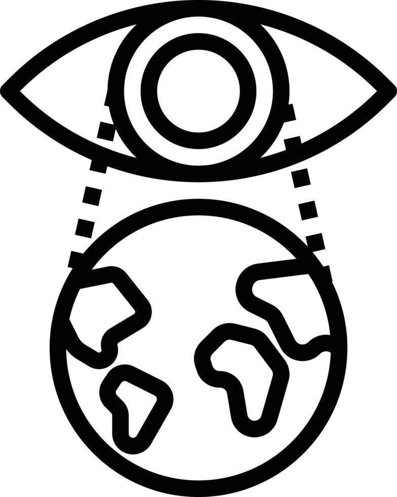 vision eye world creative - outline icon vector