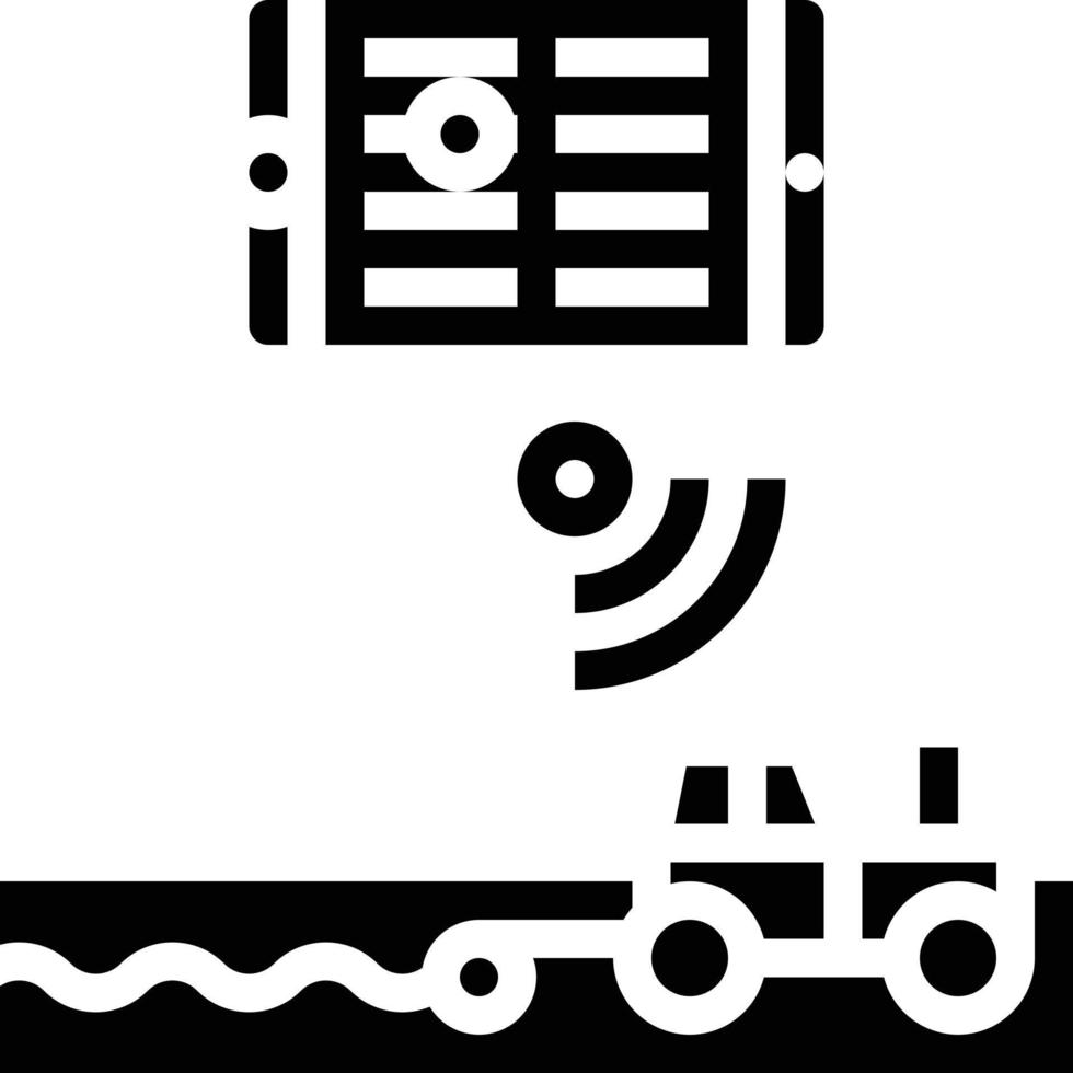 farming agriculture ai artificial intelligence - solid icon vector