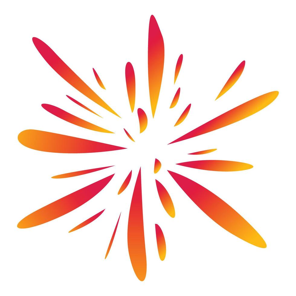 Sky firework icon, cartoon style vector