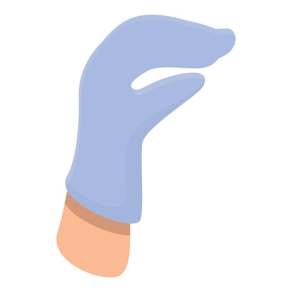 Clean medical gloves icon, cartoon style vector