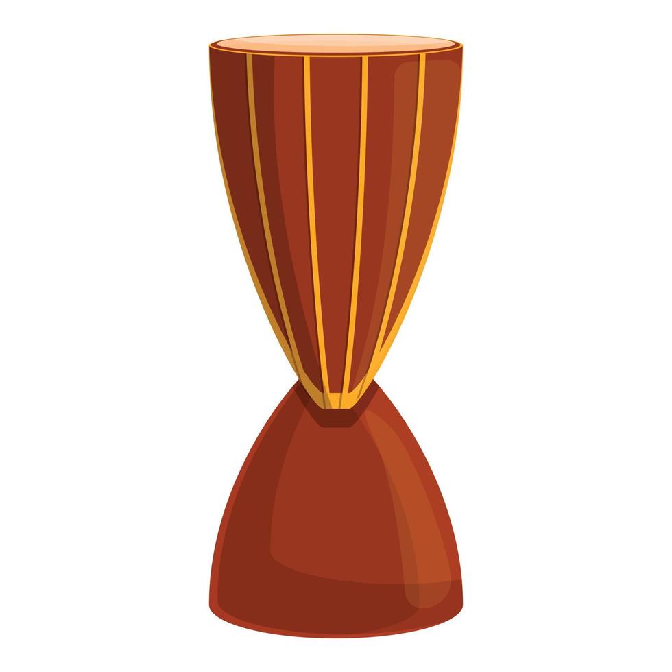 Drum bongo icon, cartoon style vector