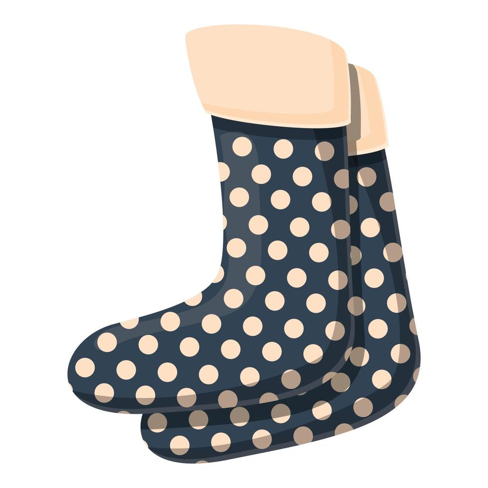 Dotted sock icon cartoon vector. Winter foot vector