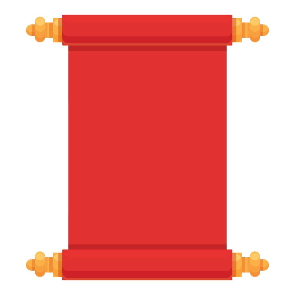 Lunar scroll icon cartoon vector. China festival vector