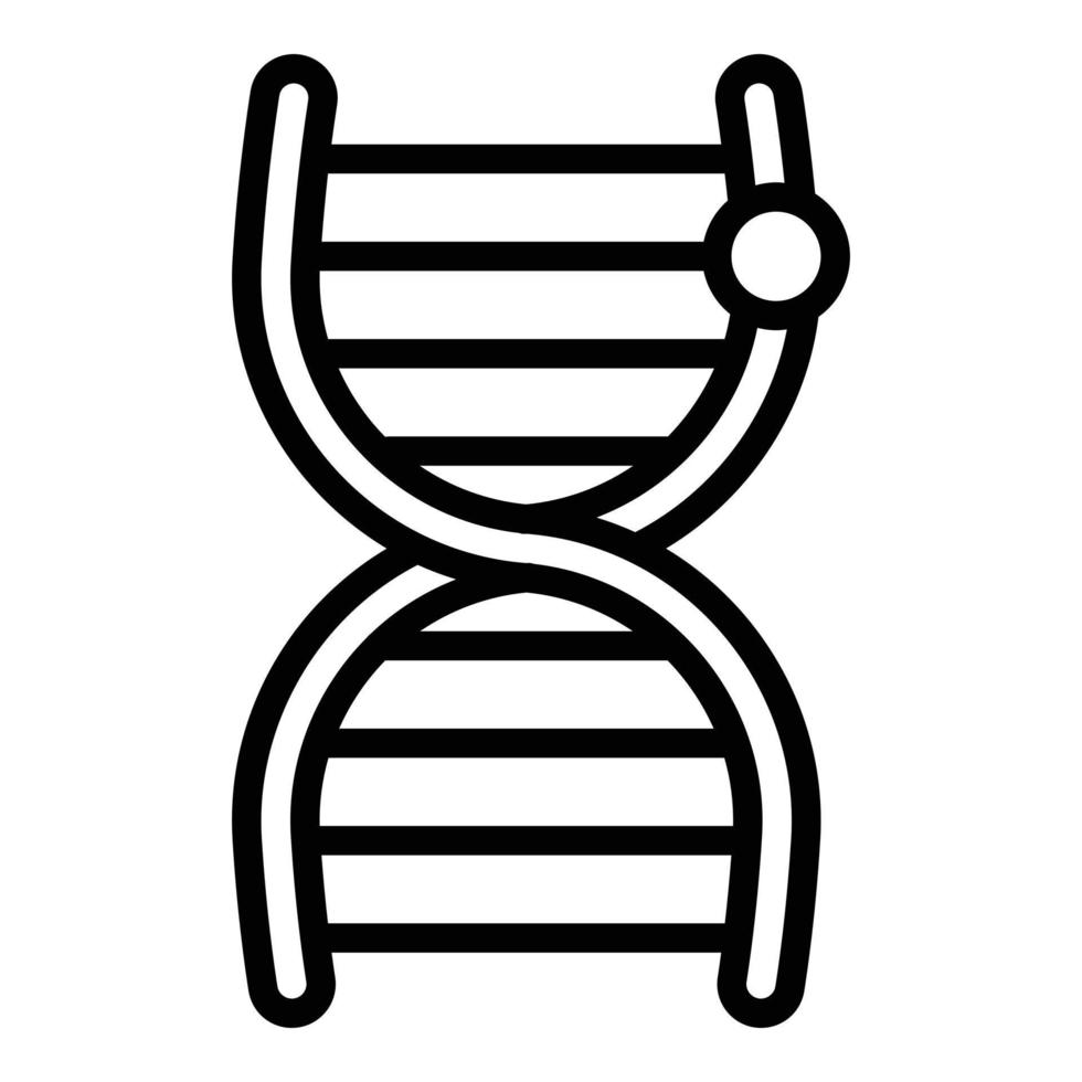 Forensic laboratory dna research icon, outline style vector