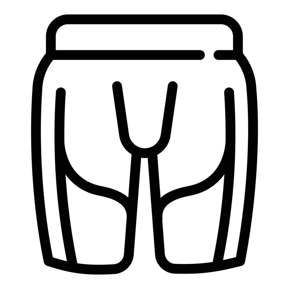 Cycling shorts icon, outline style vector