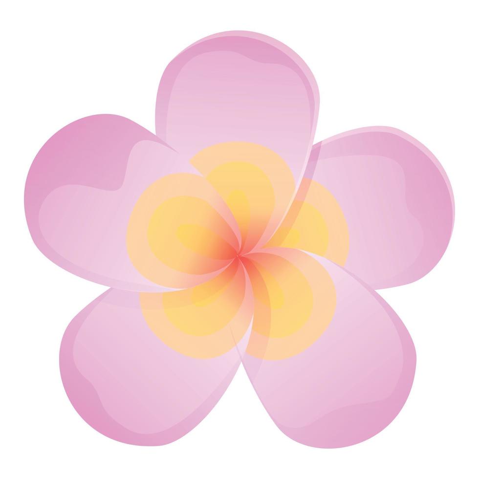 Party plumeria icon, cartoon style vector