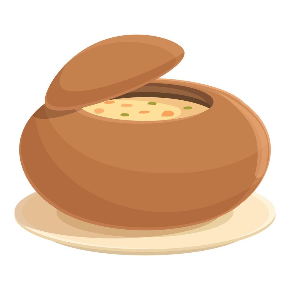 Czech soup icon cartoon vector. Landmark republic vector