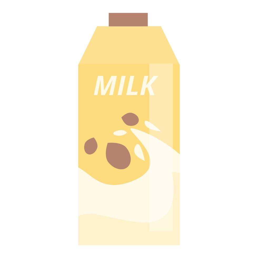 Vegetable milk pack icon cartoon vector. Soy drink vector