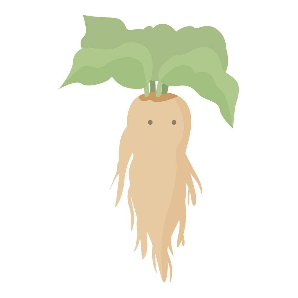 Flower mandrake icon cartoon vector. Green leaf vector