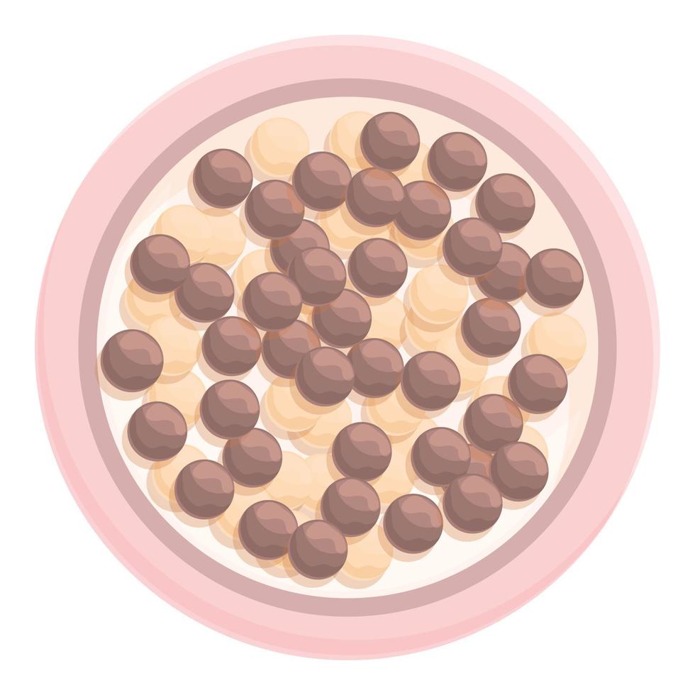 Muesli breakfast icon cartoon vector. Cereal bowl vector