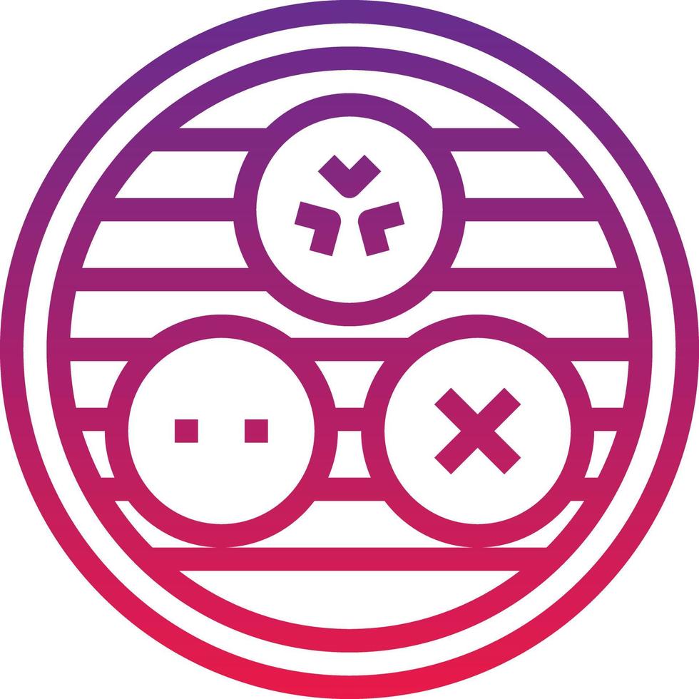 bun steamed dimsum food china - gradient icon vector