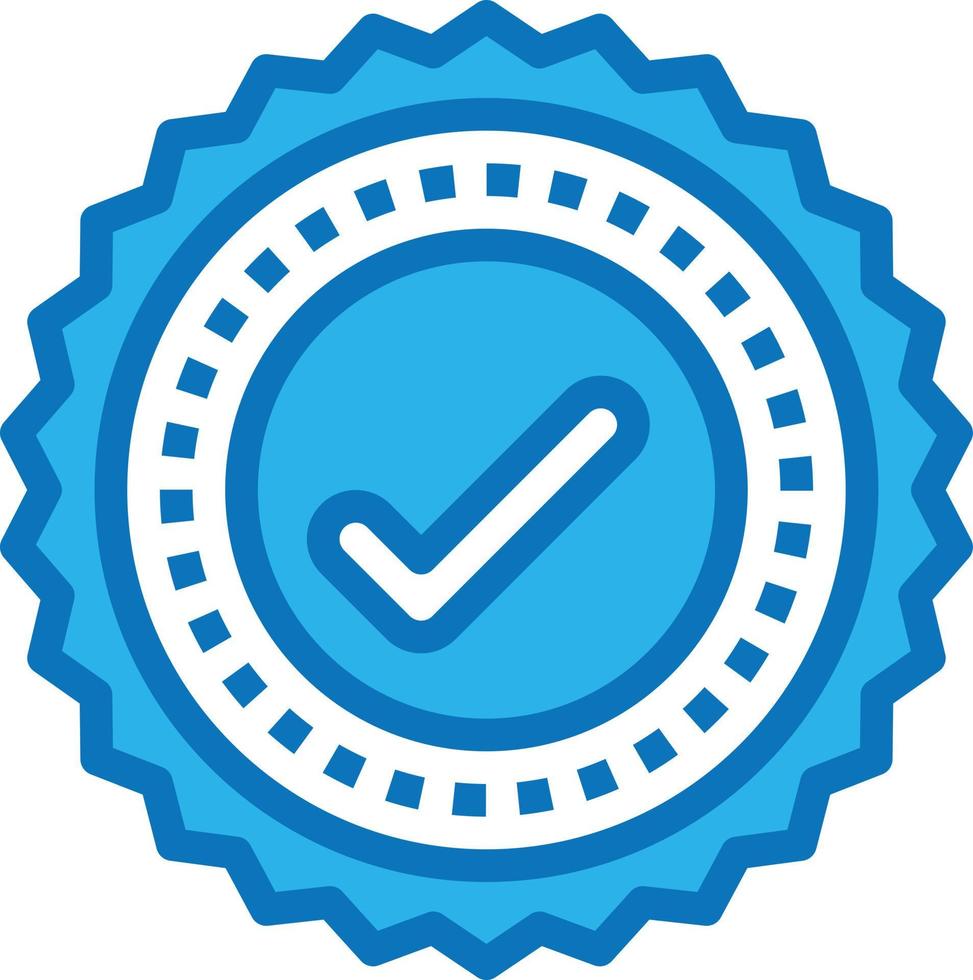 approval stamp document badge banking - blue icon vector