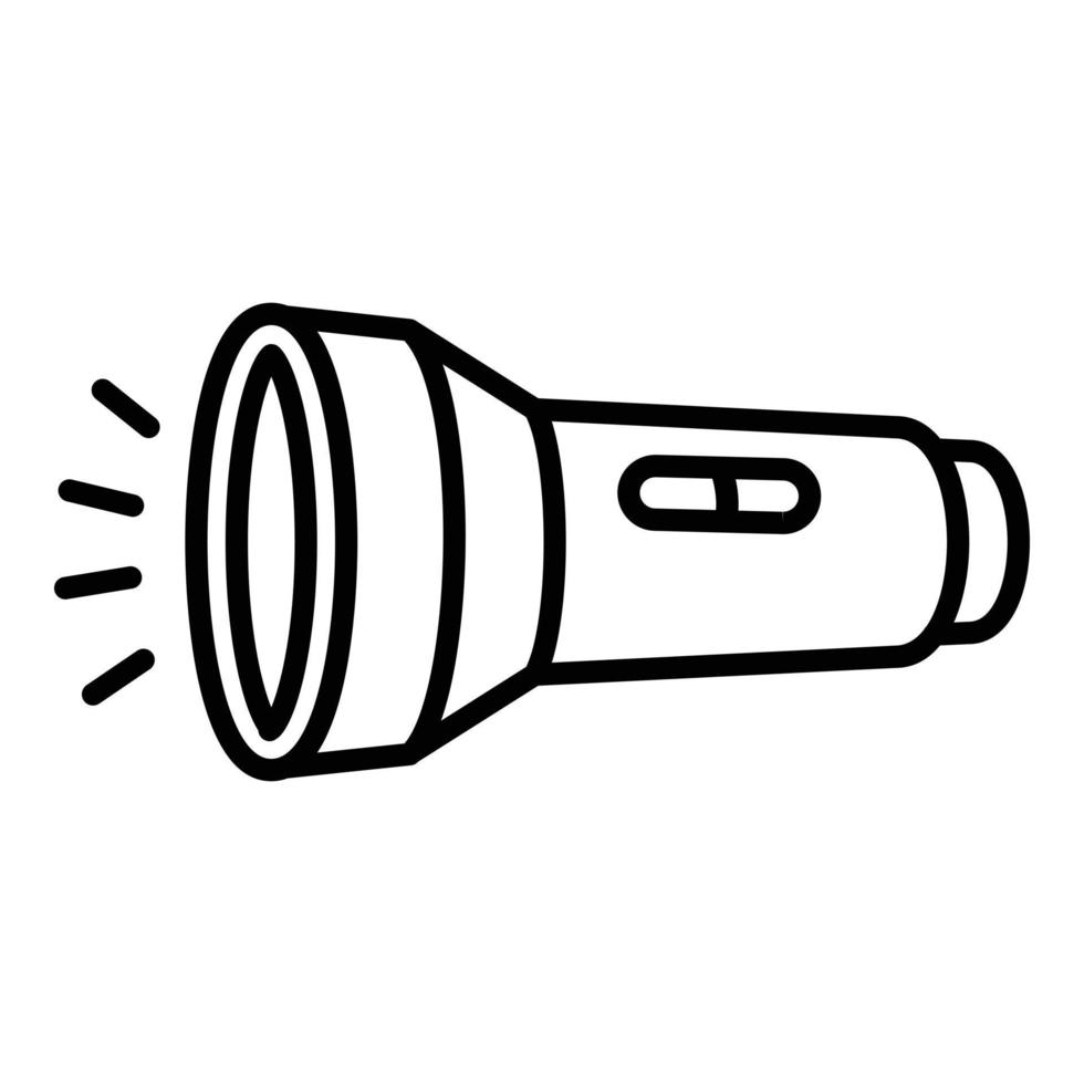 Guard flashlight icon, outline style 14349254 Vector Art at Vecteezy
