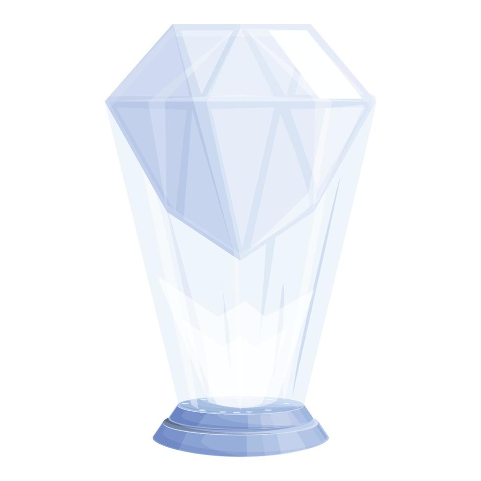 Diamond hologram icon cartoon vector. Holographic crystal vector