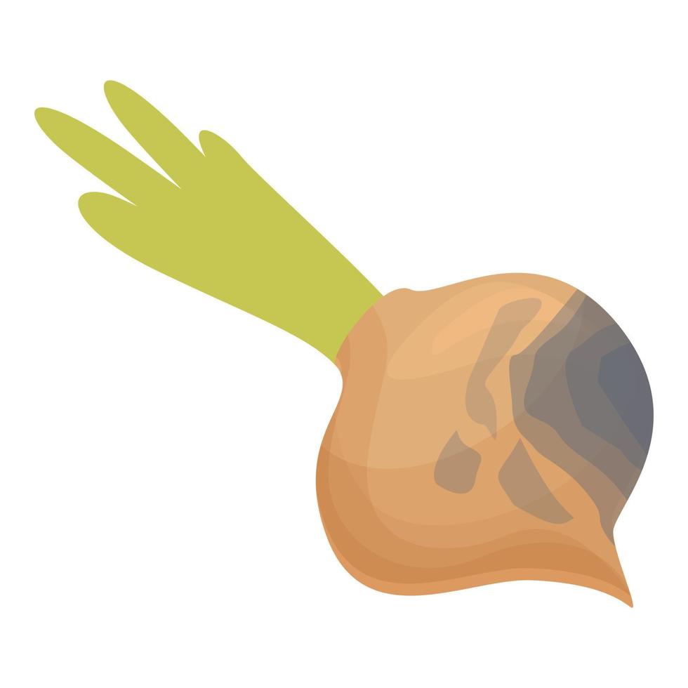 Contaminated onion icon cartoon vector. Food bacteria vector
