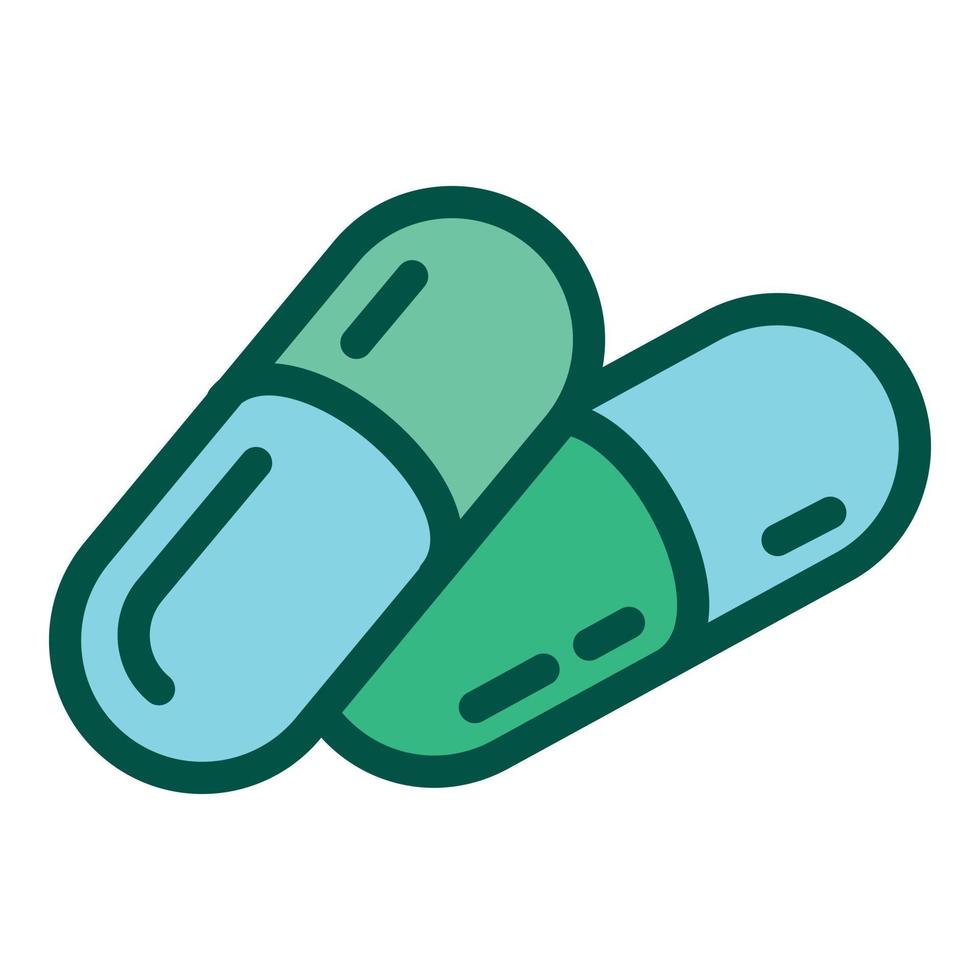 vector de contorno de icono de antibiótico. tableta de medicina