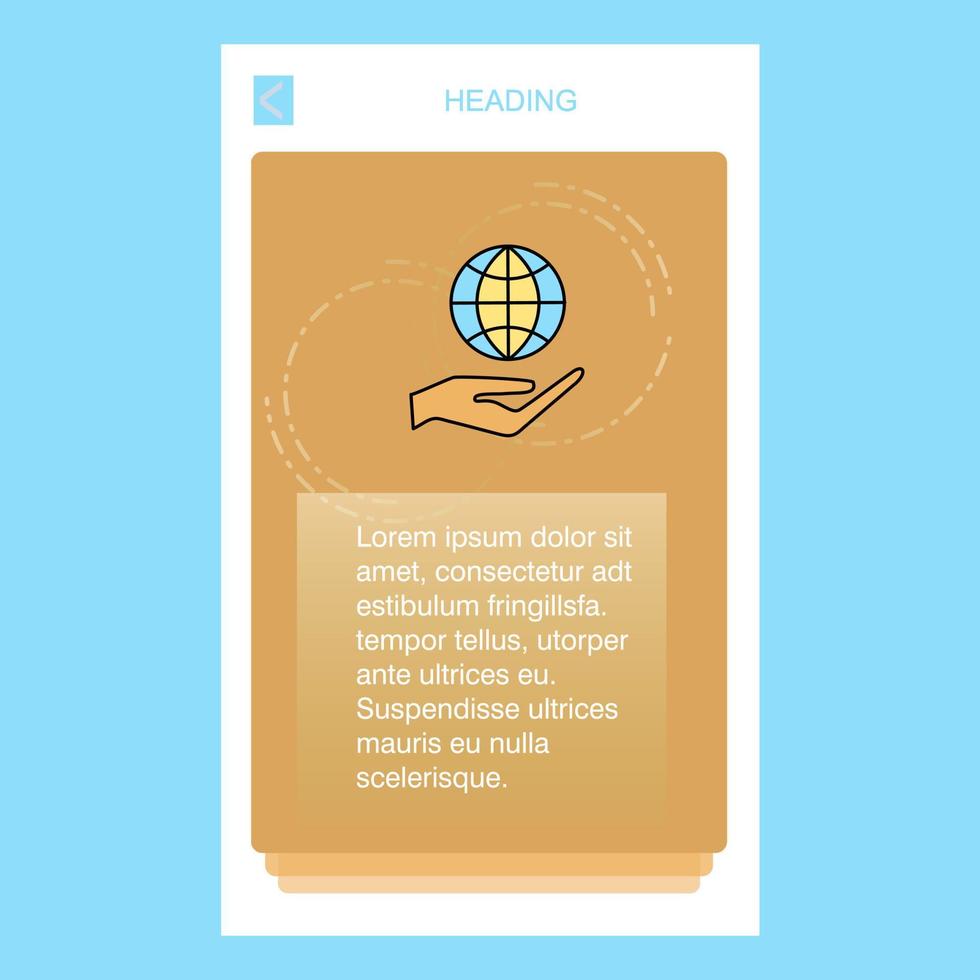 Safe world mobile vertical banner design design Vector