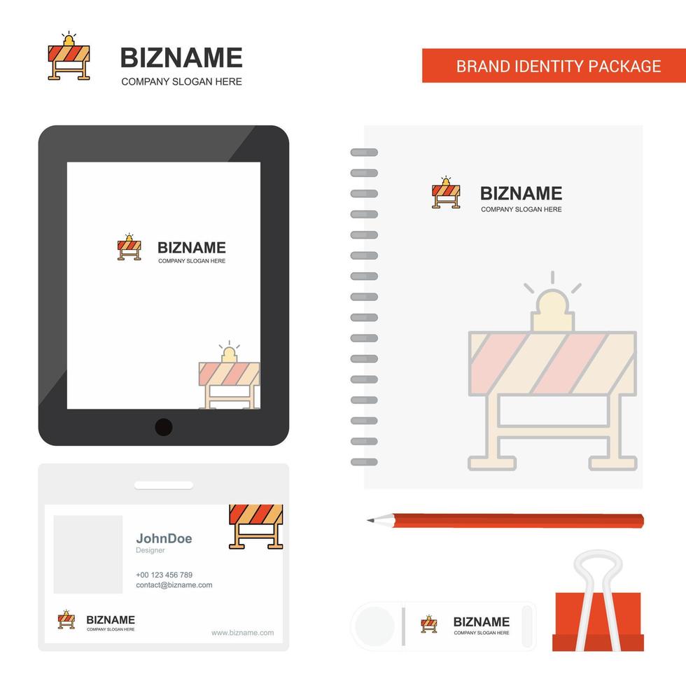 Labour board Business Logo Tab App Diary PVC Employee Card and USB Brand Stationary Package Design Vector Template