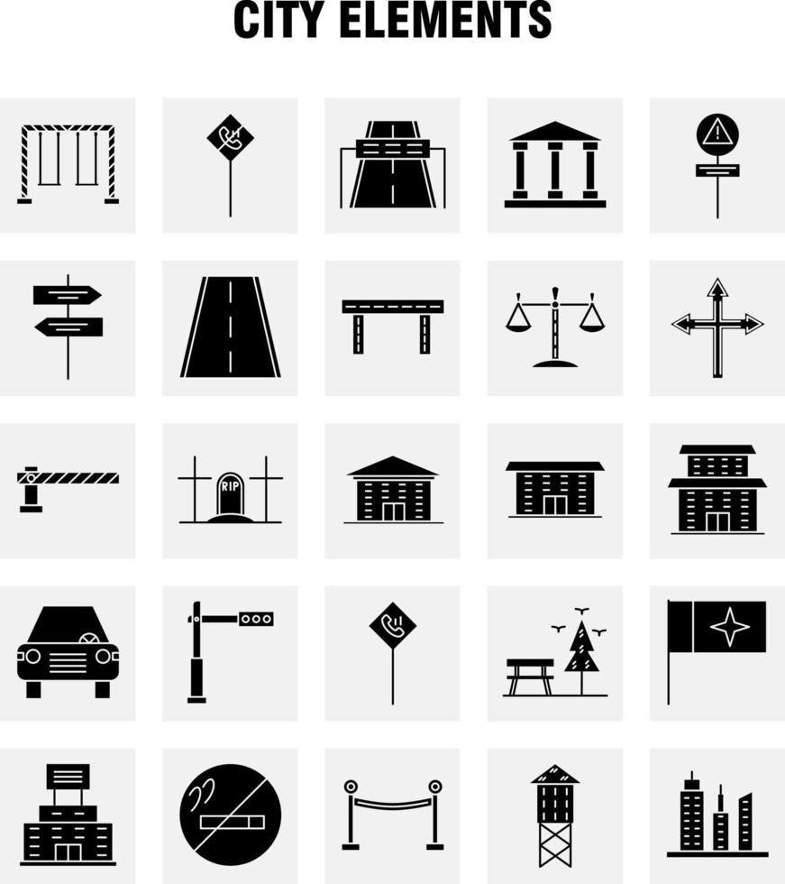 City Elements Solid Glyph Icons Set For Infographics Mobile UXUI Kit And Print Design Include Mute Speaker Sound Mute Speaker Speaker Sound Media Eps 10 Vector