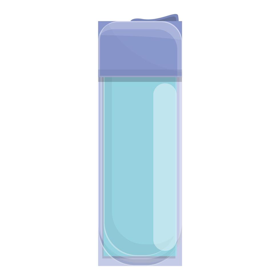 Sport water bottle icon, cartoon style vector