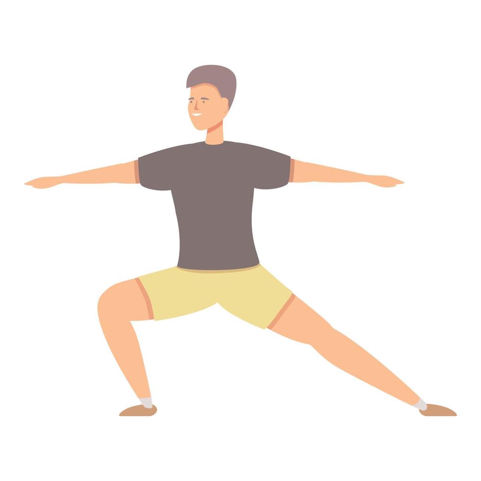 vector de dibujos animados de icono de ejercicio de estiramiento. ejercicio exterior