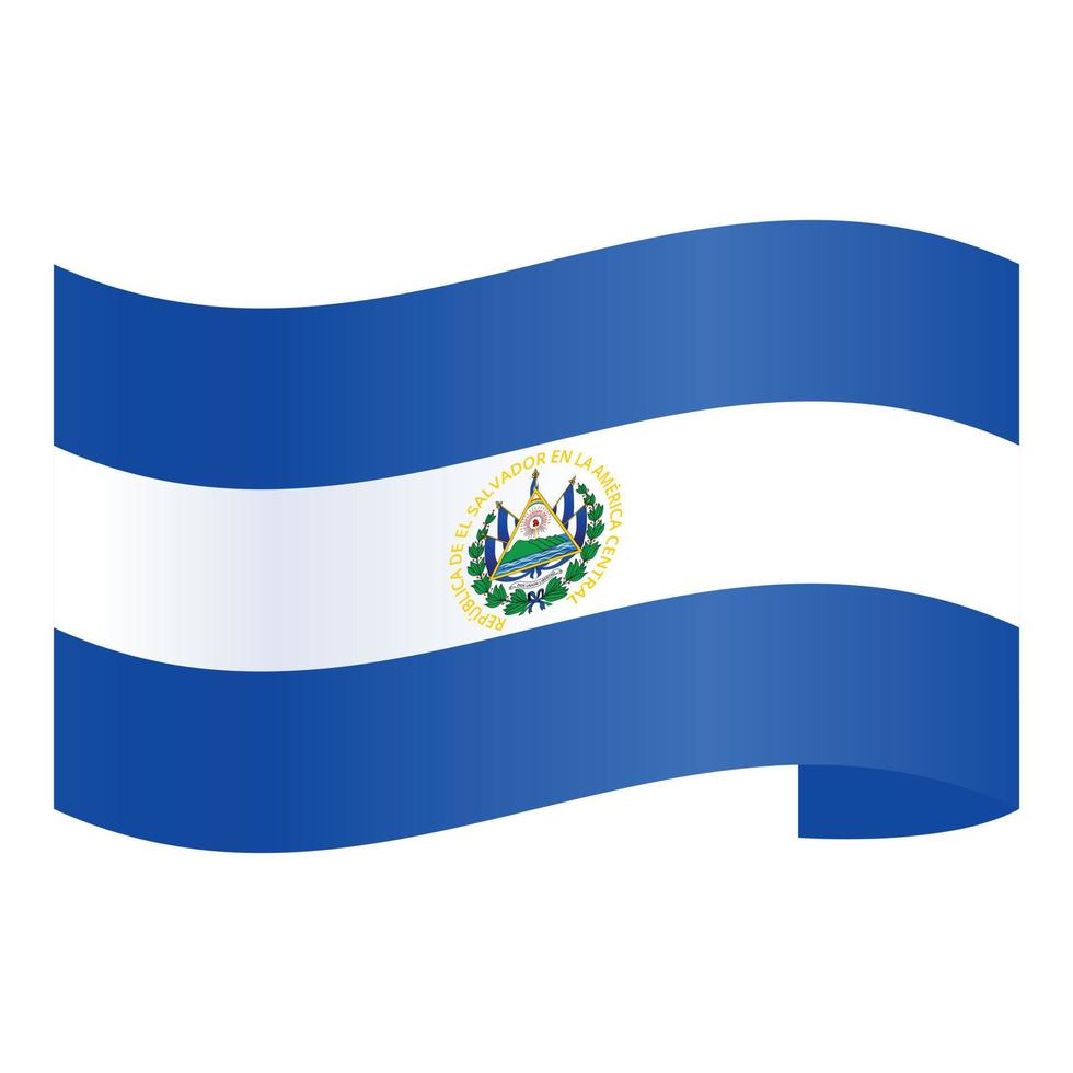 vector de dibujos animados de icono de colores de el salvador. día de la Bandera