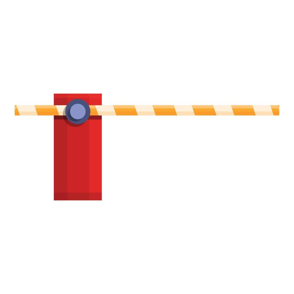 Parking barrier icon, cartoon and flat style vector