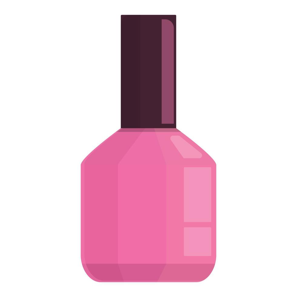 vector de dibujos animados de icono de botella de pintura de uñas. cepillo para pulir
