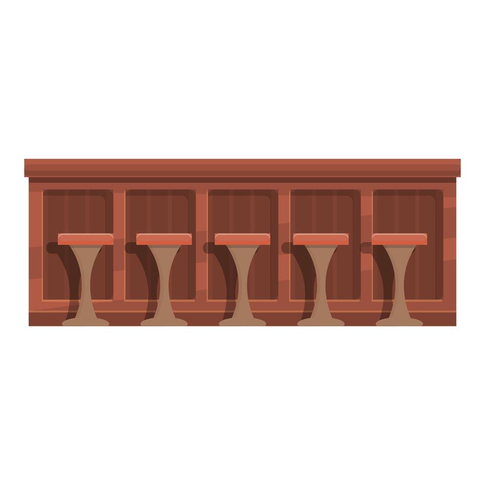 Bar counter icon, cartoon style vector