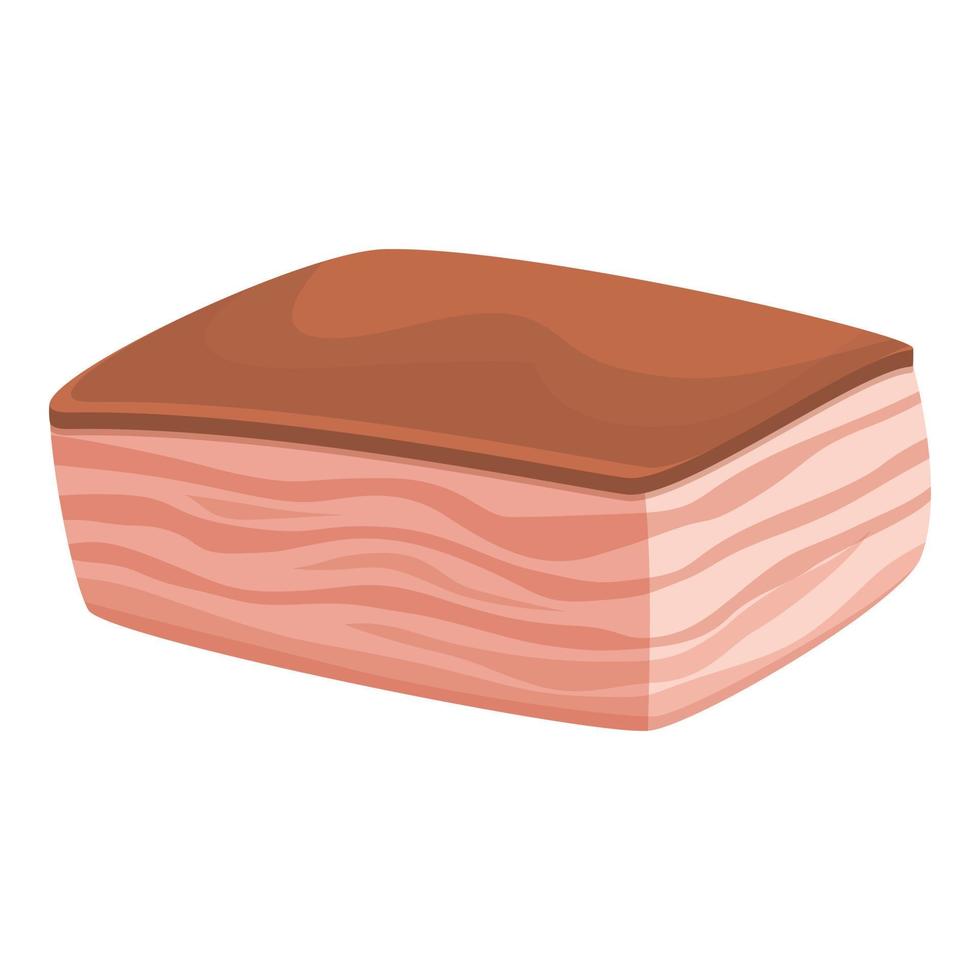 Fat lard icon cartoon vector. Steak bone vector