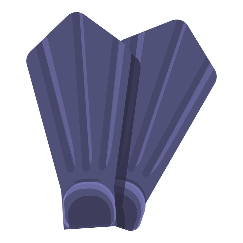 Flippers for swimming pool icon, cartoon style vector